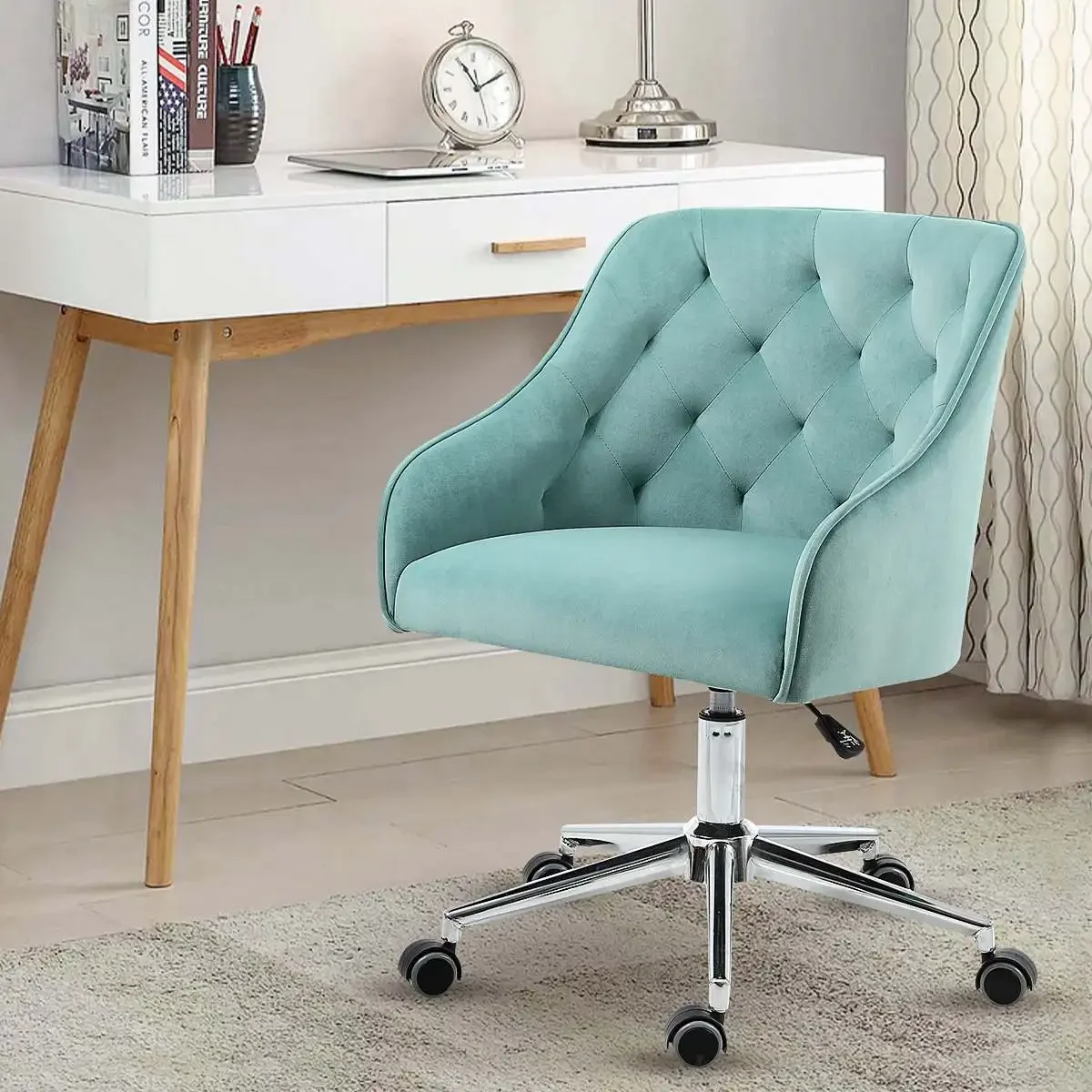 Task Chair Mid Back - Silla de oficina de terciopelo de