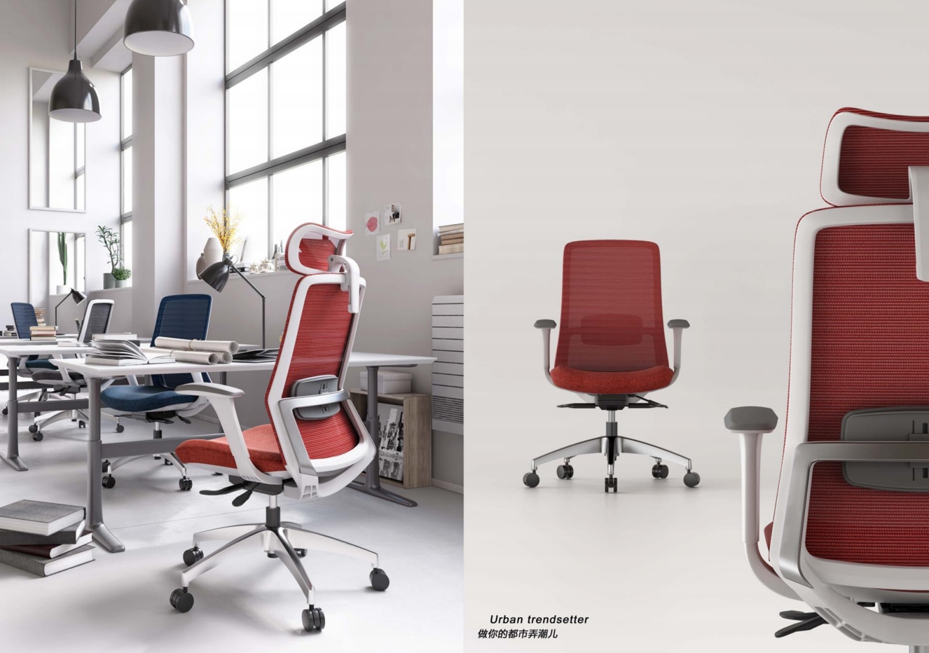 Task Chair Mid Back - Silla de Oficina Ergonómica de Malla