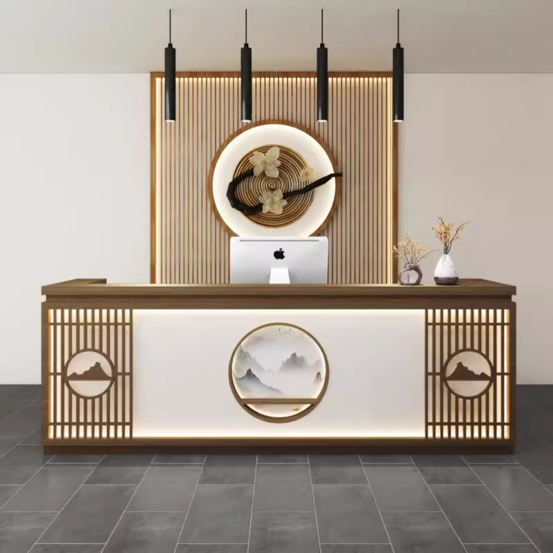 Office Furniture In Usa - Mostrador de Recepción Clásico y Sencillo,