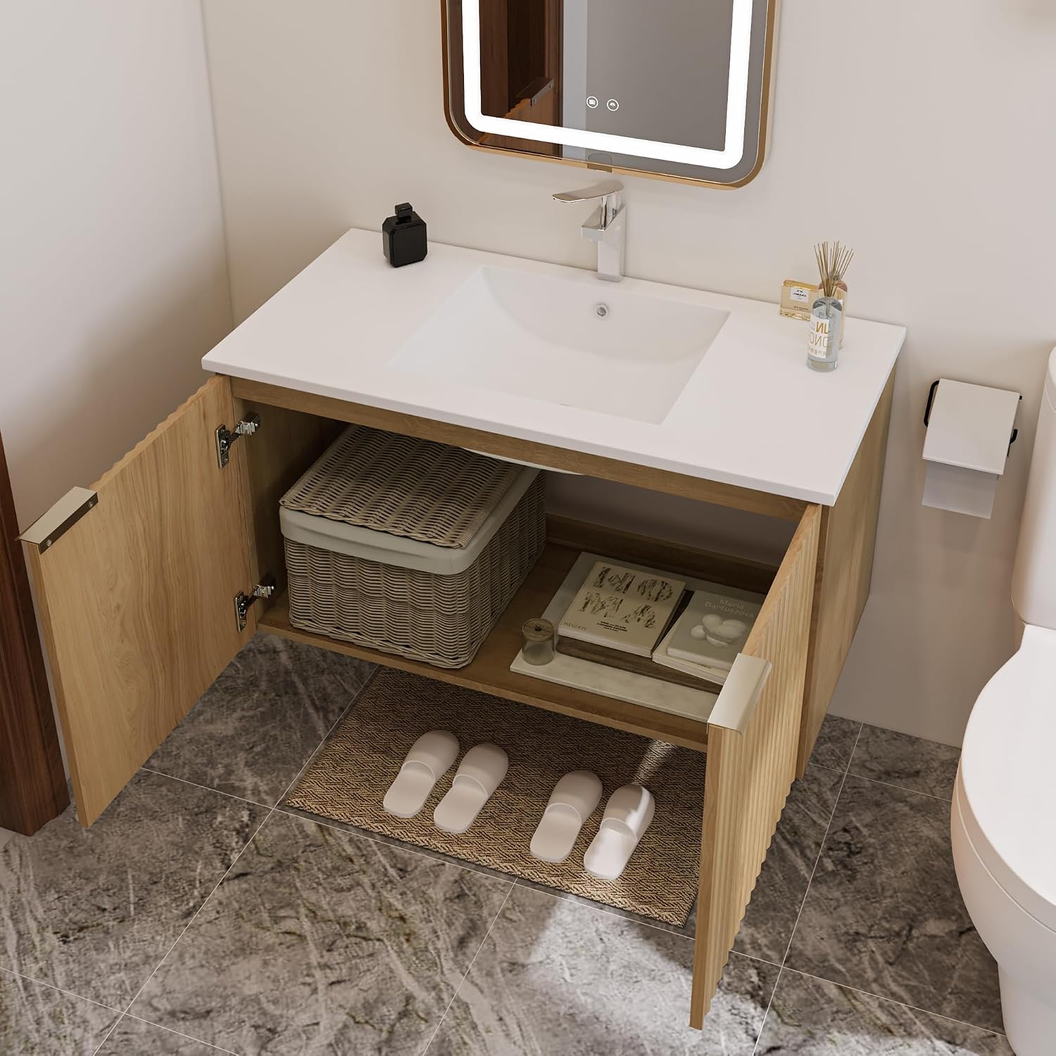 Mueble de Baño Flotante Modern - Wall Organizer Pocket reseña y precio