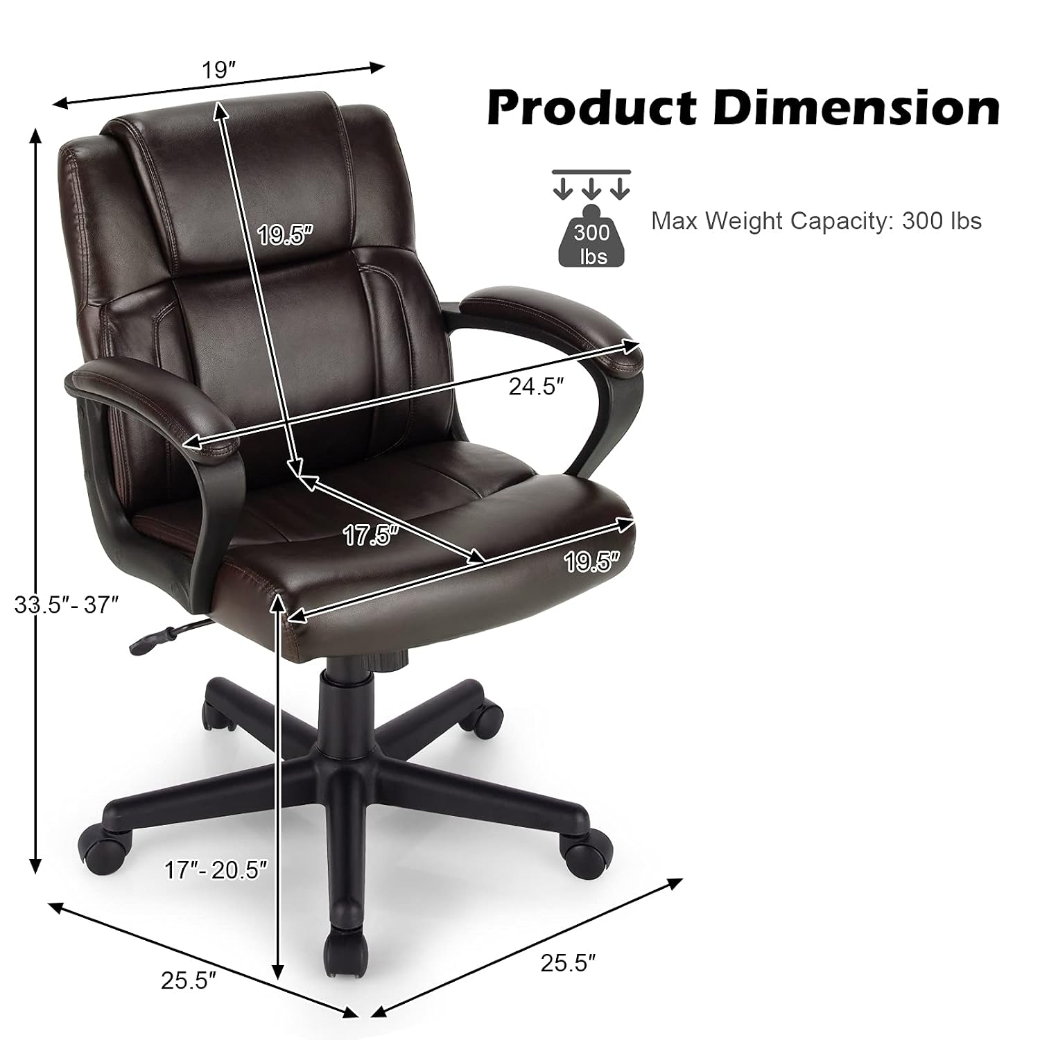 Silla de oficina ergonómica de - Task Chair Mid Back reseña y precio