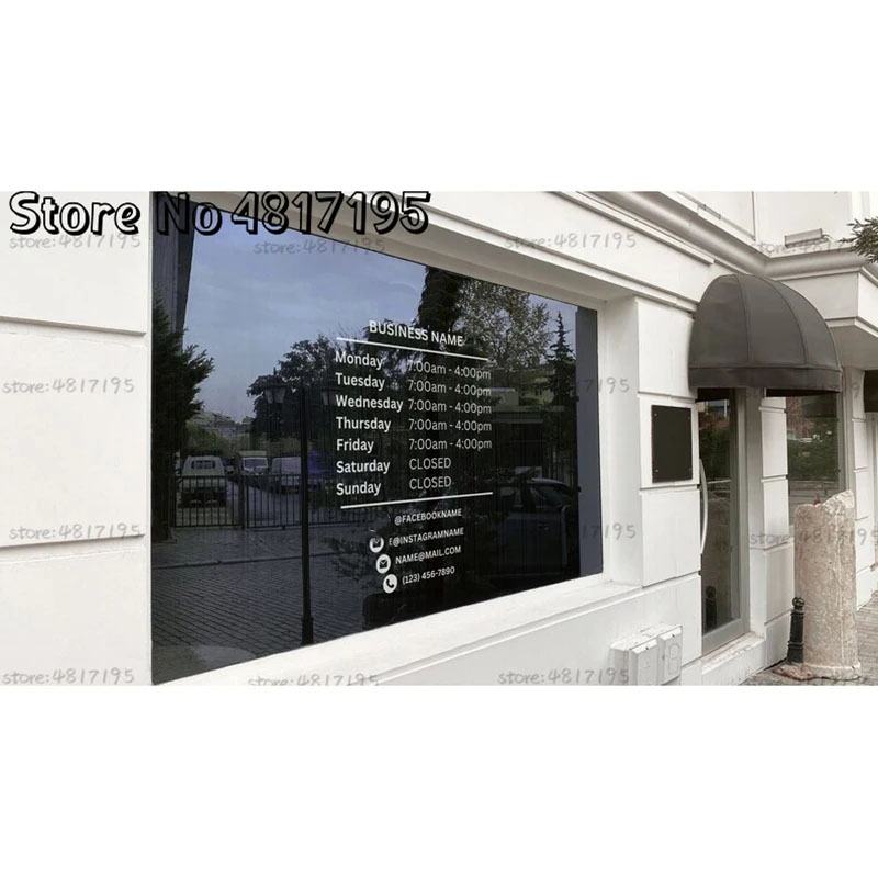 Horas de apertura con logotipo - Office Furniture Store reseña y precio