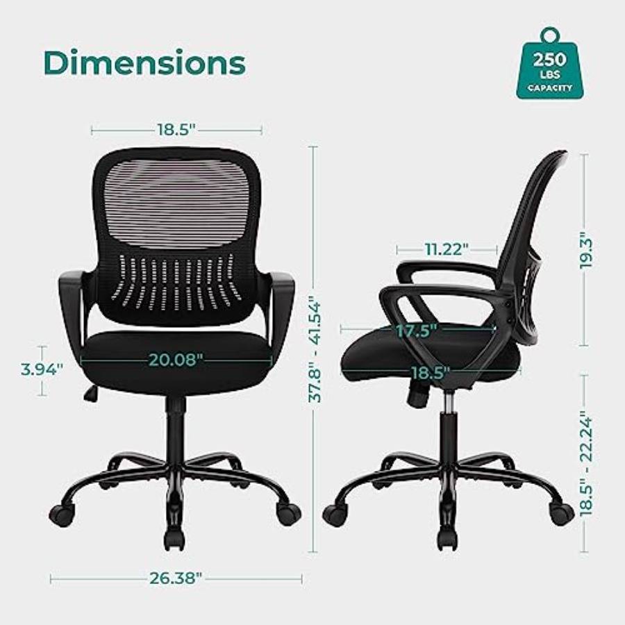 Silla de Oficina para el Hogar - Task Chair Mid Back reseña y precio