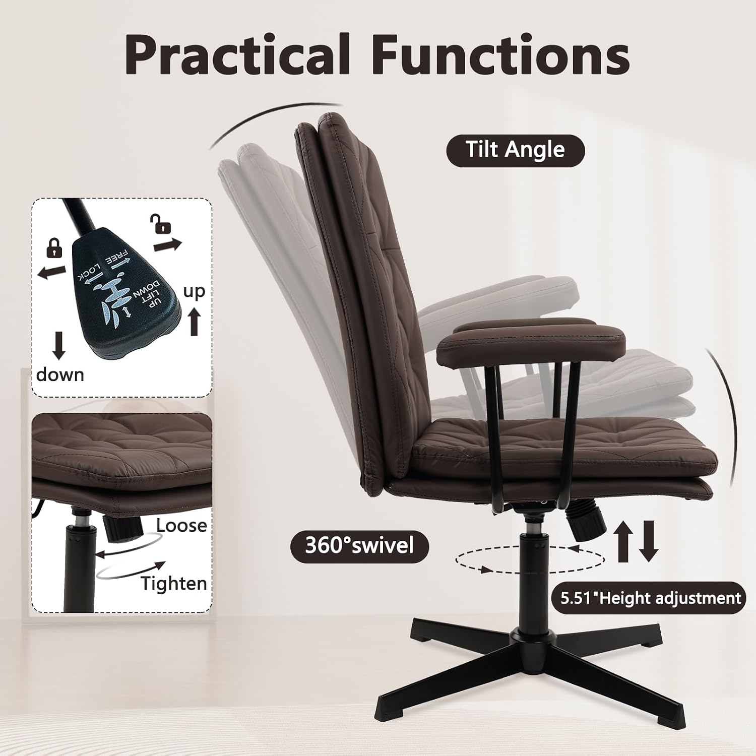 Silla de Oficina de Cuero Marr - Task Chair Mid Back reseña y precio
