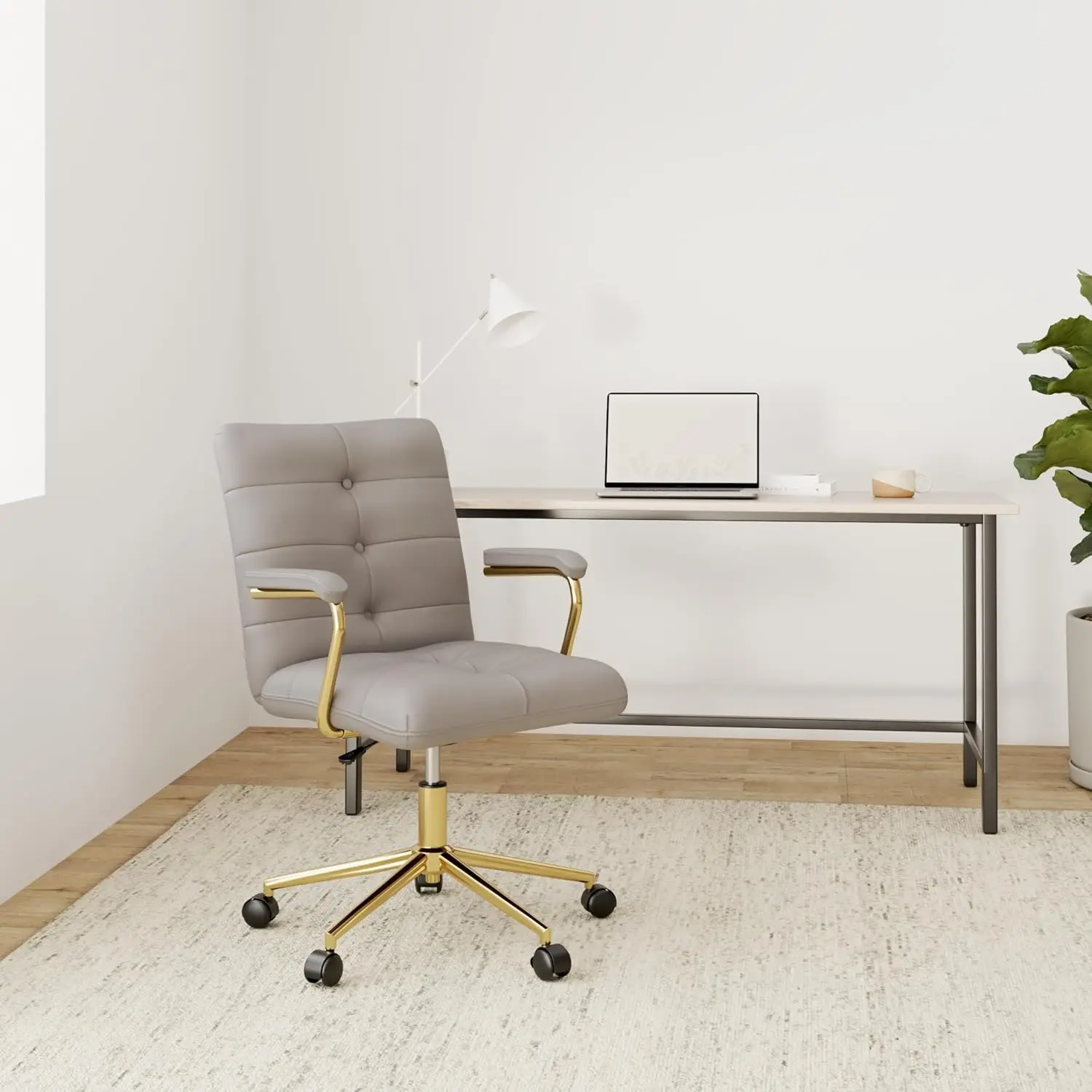 Silla de escritorio de terciop - Task Chair Mid Back reseña y precio